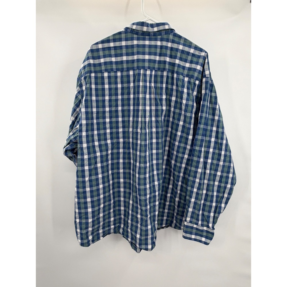 Tommy Bahama Mens Plaid Button Down Long Sleeve‎ Shirt 3XB Blue Green White - Picture 3 of 7